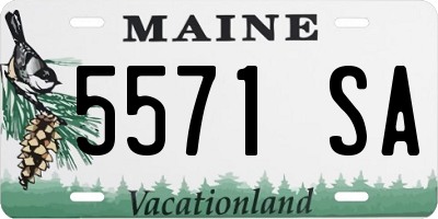 ME license plate 5571SA