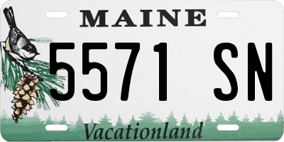 ME license plate 5571SN