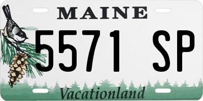 ME license plate 5571SP