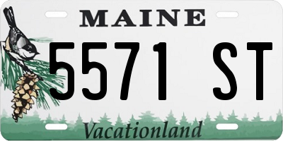 ME license plate 5571ST