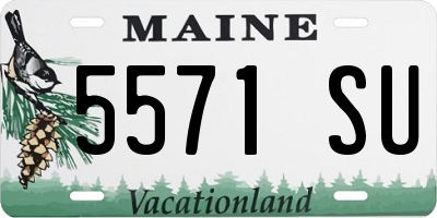 ME license plate 5571SU