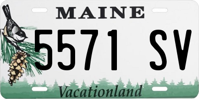 ME license plate 5571SV