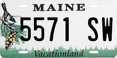 ME license plate 5571SW