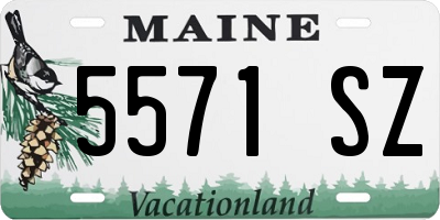 ME license plate 5571SZ