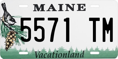 ME license plate 5571TM