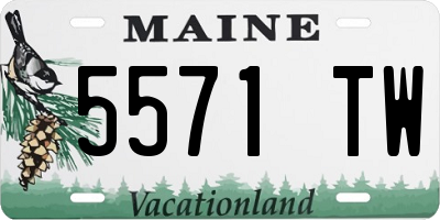 ME license plate 5571TW