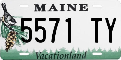 ME license plate 5571TY