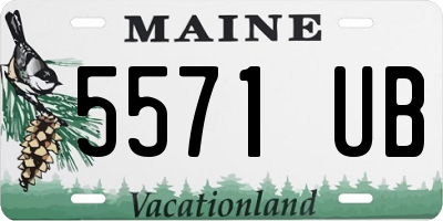 ME license plate 5571UB