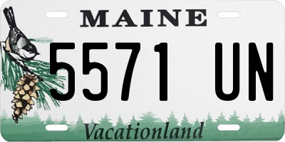 ME license plate 5571UN