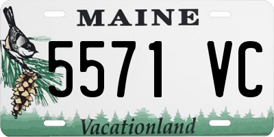ME license plate 5571VC