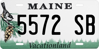 ME license plate 5572SB