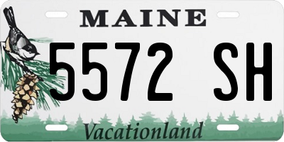 ME license plate 5572SH