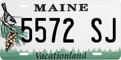 ME license plate 5572SJ
