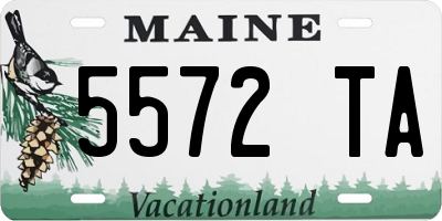 ME license plate 5572TA