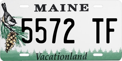 ME license plate 5572TF