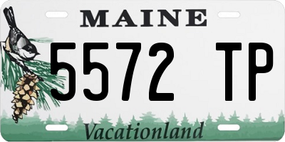 ME license plate 5572TP