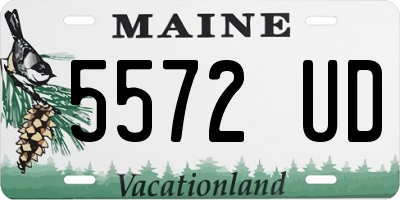 ME license plate 5572UD