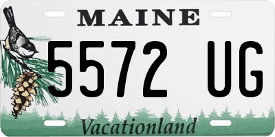 ME license plate 5572UG