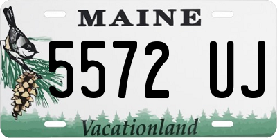 ME license plate 5572UJ