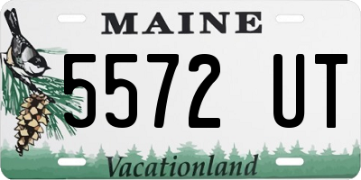 ME license plate 5572UT