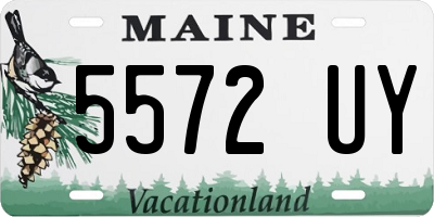 ME license plate 5572UY