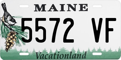 ME license plate 5572VF