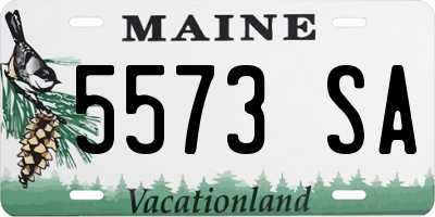 ME license plate 5573SA