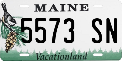 ME license plate 5573SN