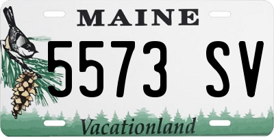 ME license plate 5573SV