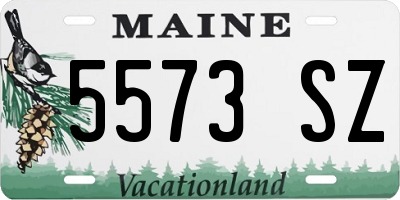 ME license plate 5573SZ