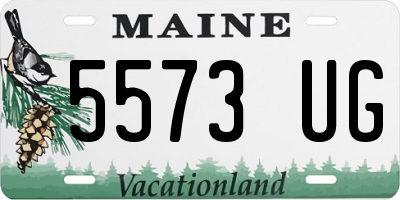 ME license plate 5573UG