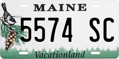 ME license plate 5574SC