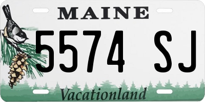 ME license plate 5574SJ