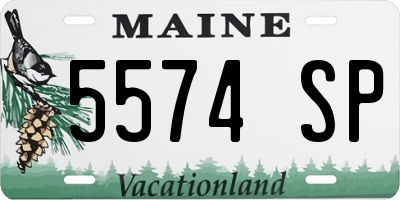 ME license plate 5574SP