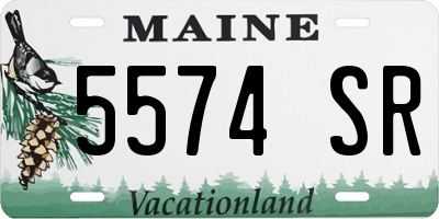 ME license plate 5574SR