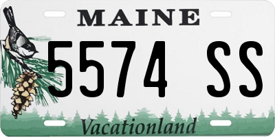 ME license plate 5574SS