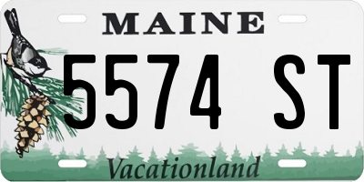 ME license plate 5574ST
