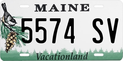 ME license plate 5574SV