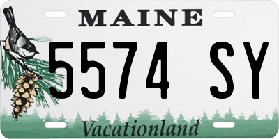 ME license plate 5574SY