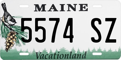 ME license plate 5574SZ