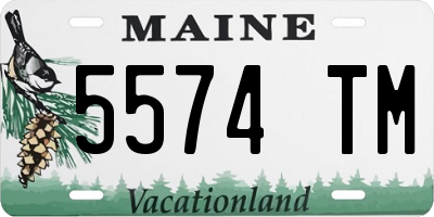 ME license plate 5574TM