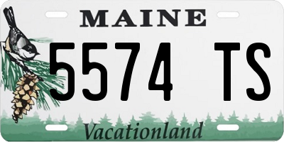 ME license plate 5574TS