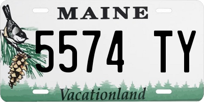 ME license plate 5574TY