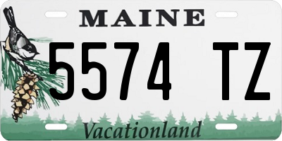 ME license plate 5574TZ
