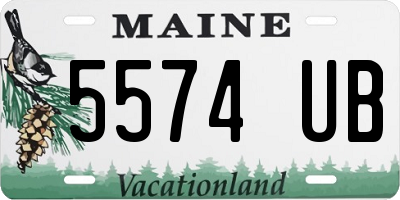 ME license plate 5574UB