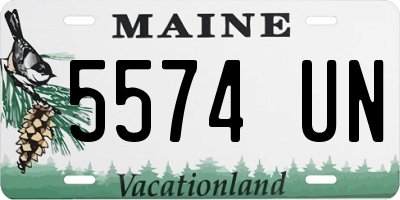 ME license plate 5574UN