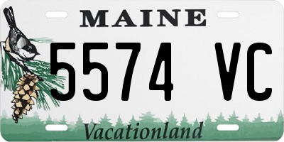 ME license plate 5574VC