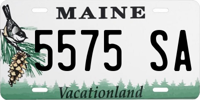 ME license plate 5575SA