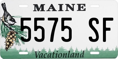 ME license plate 5575SF
