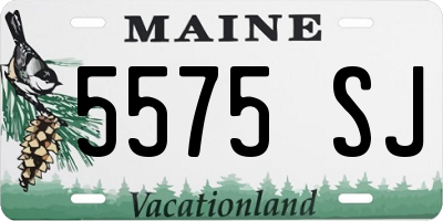 ME license plate 5575SJ